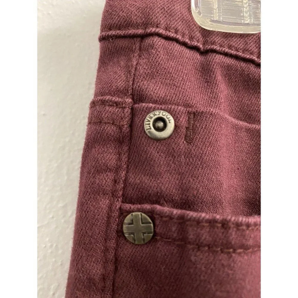 liverpool jeans company sadie straight burgundy jeans size 28/6 - Pre Owned - Picture 3 of 7